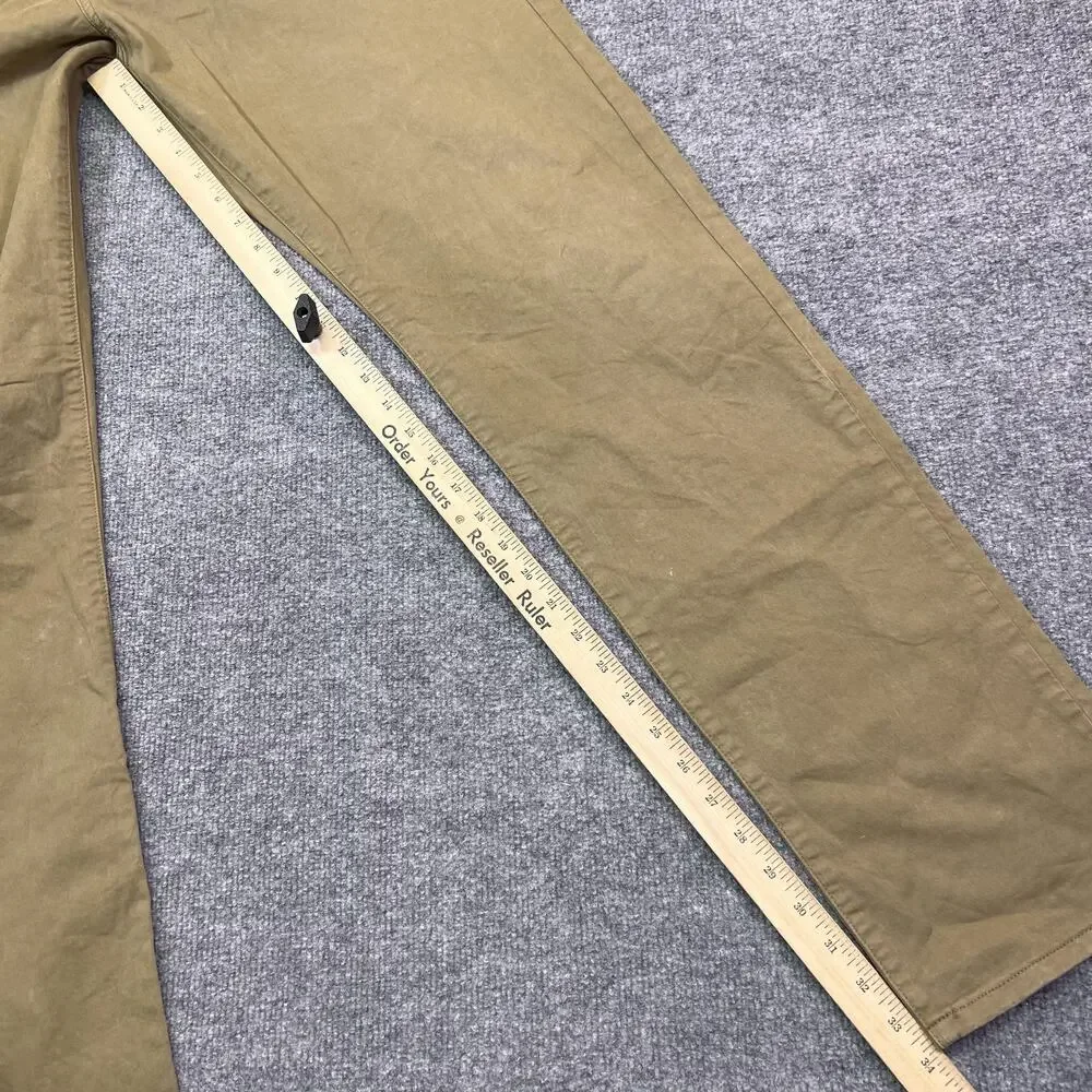 Flint And Tinder Pants Mens 36x34 Brown Stretch Denim Chino Tapered Leg Casual